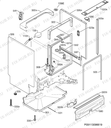 Схема №4 F65402IDOP с изображением Микромодуль для посудомойки Aeg 973911664004042